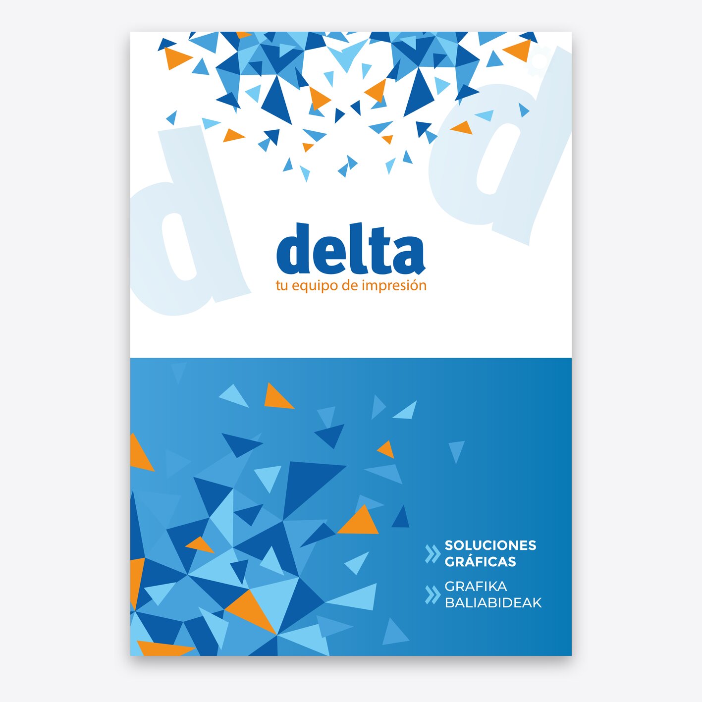 Portada del catálogo general Delta 2026 — Soluciones gráficas · Grafika baliabideak